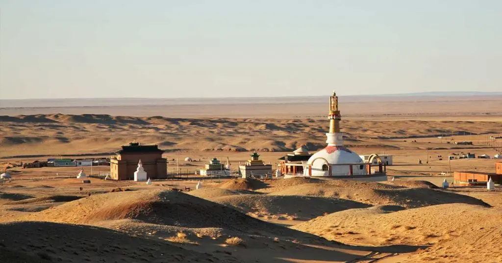 Khamar Khiid Monastery in Gobi desert near Sainshand, Mongolia