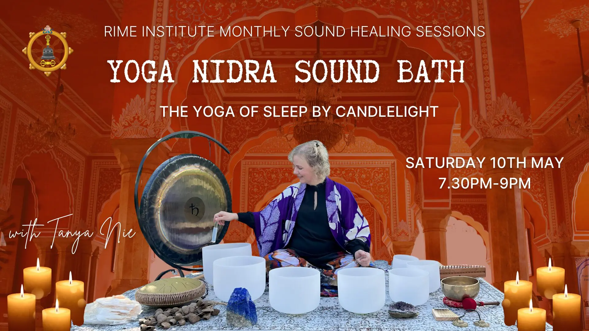 Yoga Nidra Sound Bath. The yoga of sleep by candlelight